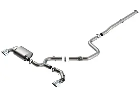 Borla 140832 Atak Cat-back Exhaust System For Hyundai Veloster N 2.0l 2019-2022