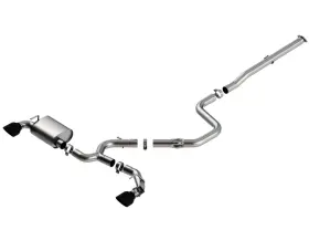 Borla 140832bc Atak Cat-back Exhaust System For Hyundai Veloster N 2019-2022 With Black