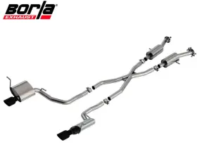 140835bc Borla S-type 2.25ftft Cat-back With Blk Tips For 14-21 Jeep Grand Cherokee 3.6l