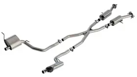 140836 Borla S-type Cat Back Exhaust Fits 14-21 Jeep Grand Cherokee Wk2 3.6l V6 4 Dr