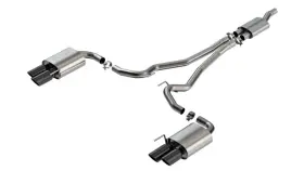 140981bc Borla Fits 2024 Ford Mustang 2.3l Ecoboost S-type Black Chrome Catback Exhaust