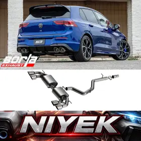141029sb Borla 2022-2025 Volkswagen Golf R Cat-back Exhaust System S-type Part #