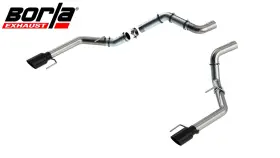 60727bc Borla 3 Inch Tail Pipe Kit With 4.5 Black Chrome Tips For 2021-2024 Ford F-150 Raptor