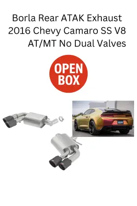 11921cfba Borla Exhaust Atak Rear 2016 Camaro Ss V8 At/mt No Dual Valves Open Box