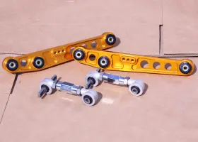 Ck-2301ch-4 Buyaparts Lca-0059gd Gen 2 Gold Rear Lower Control Arm Camber Suspension Kit Integra 94-01 Dc2 Dc4 Gs