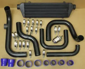 Pk-30h-b-bl Buyaparts Ic101bk H 1994-2001 Integr B16 B18 Turbo Intercooler Aluminum Bolt On Piping Kit Sqv Black