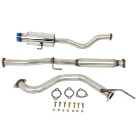 13883367 Carpartsaleclub For 1994-01 Acura Integra Dc1 Db Gs/ls/rs 4 Inch Burnt Tip Muffler Ss Exhaust