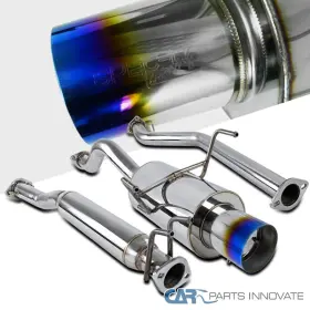 K20a3 Carpartsinnovate 680750933393 Fit 02-06 Acura Rsx Dc5 Non-s S/s 4 Inch Burnt Tip Catback Muffler System 1set