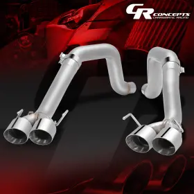 Crc-cbemuccorvo560l Charismatic Racing Concepts 3 Inch Od Polished Tips Axle-back Exhaust For 2005-2008 Chevy Corvette 6.0l 6.2l