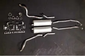 328.gm1z62 Chevrolet 62 Chevy Corvette Gardner Low Hp Noise Reduction Complete Exhaust With Hangers