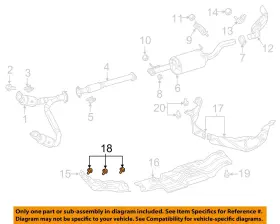6512208aa Chrysler Oem 19-23 1500 Exhaust Components-heat Shield Nut