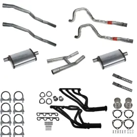 Exk2csm Cj Classics Dual Exhaust Kit 2.25 Inch With Flowtech Headers/ Street Max Mufflers Mustang 289