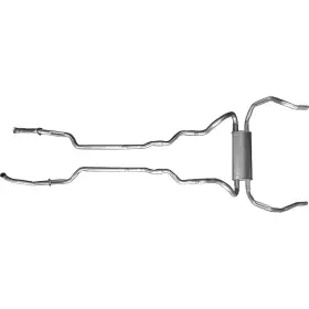 Ex80034 Classic Industries 1969 Camaro Oe Dual Exhaust System Without Resonators Z/28 Aluminized With
