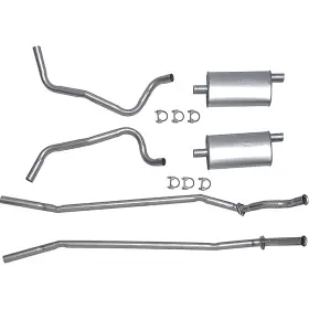 Ex80052 Classic Industries 1966-67 Chevy Ii/nova Oe Dual Exhaust System Small Block Aluminized With