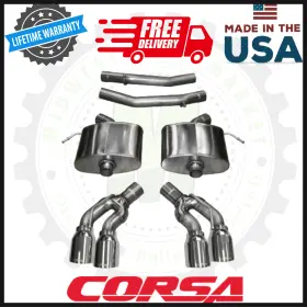 14357 Corsa Performance Sport Axle-back Twin Tip Exhaust Fits 2016-2019 Cadillac Cts-v 6.2l