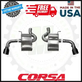 14785blk Corsa Performance 2.75 Inch Inlet 4.5 Outlet Axle-back Fits 2016-2024 Camaro Ss 6.2l