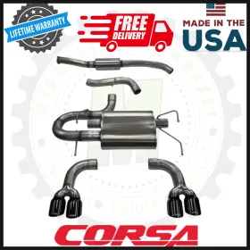 14862blk Corsa Performance 3 Inch Inlet 3.5 Out Cat-back Fits Impreza 2.5l Hatch 08-14 Sti 11-14 Wrx