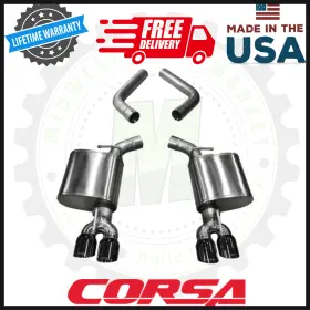 21020blk Corsa Performance Axle-back Sport Fits Dodge Challenger 2015-23 6.4l 6.2l 2017-23 5.7l