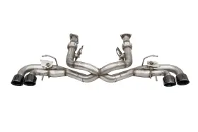 21105blk Corsa Performance For 20-22 Corvette C8 3in Valved Cat-back 4.5in Blk Quad Tips - Fits