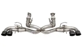 21106blk Corsa Performance For 20-23 C8 Corvette 3in Valved Cat-back 4.5in Blk Quad Tips. New In Box
