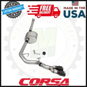 21150blk Corsa Performance 3 Inch Inlet 4 Outlet Cat-back Xtreme 2021-2024 Ford F-150 5.0l V8