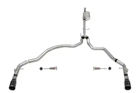 21158blk Corsa Performance For 2021-2022 Ford F-150 Supercab/6.5in Bed 5.0l V8 Sport Cat-back Dual