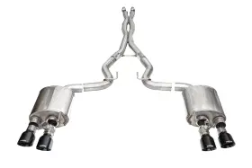 21265blk Corsa Performance 24 Compatible With/replacement For Ford Mustang Dark Horse 5.0l 3in Dual