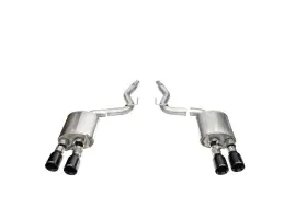 21268blk Corsa Performance For 2024 2025 Mustang Dark Horse Sport Dual Rear Axle-back 4.5 Black Tips