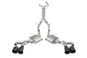 Corsa Performance 21320cfblk For 2022-25 Caddy Ct5 V Blackwing 3 Inch Cat-back With Act. Exh. - Dbl X-pipe