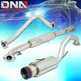 Dna-cbeme95ntbt Dna Motoring For 95-99 Eclipse Talon Stainless Catback System 4.5 Inch Muffler Titanium Brun Tip
