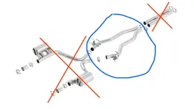 140641 Dodge 2015-2023 Challenger Srt 392/ 392 Hemi Valved Atak Part #140641 Resonators