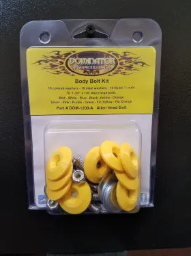 1200-a-ye Dominator Race Products Body Bolt Kit Yellow Allen Head