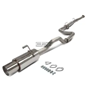 36564 Dpt Motorsports For Civic Ej/eg 2/4 Door Stell Catback Exhause Muffler 4.5 Tip Gasket Silencer