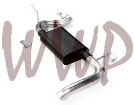 Dual Flow Performance 750221044207 Stainless 2.5 Inch Axle-back Exhaust Muffler System 07-18 Jeep Wrangler Jk 3.6l/3.8l