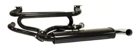 00-3120-0 Empi Black With Chrome Tip 1-3/8 Inch Single Quiet Pack Exhaust System