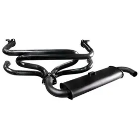 3312 Empi 707924321098 Black 1-1/2 Inch Single Muffler Exhaust System 1600cc Vw Bug/ghia