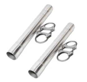 200x4-3b4543 Emusa 644558195872 2pcs Exhaust Resonator Pipe2 Inch Id To2 Idx 17 Length T409 With Mild Steel U-bolt Clamp