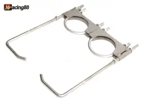 Emusa Ch S250x2 New 2x Universal Exhaust Clamp 2.5 Inch With Adjustable On Hanger Fits Pipe