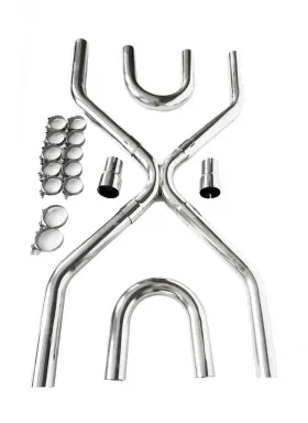 Epa Cbe Un250 2.5 Inch Universal Exhaust System Builder X-pipe Tubing Kit Ls Engine Swap Set Ss304