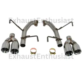 Exhaustenthusiast Muff3 Double Wall Axle Back Quad Tip Exhaust 4 Inch Polished Tips Fits 2015-21 Subaru Wrx