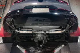 Cpe-ext-md061 Extreme Online Store T-304 Axle Back Dual Muffler Tips Exhaust For 19-up Mazda 3 Hatchback And Cx-30
