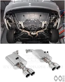 Eos-ext-md077-2 Extreme Online Store For 08-09 Pontiac G8 T-304 Dual Muffler Axle Back 3 Inch Quad Tips Exhaust