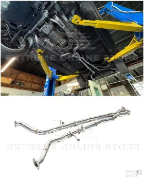 Eos-ext-mp084 Extreme Online Store For 05-06 Pontiac Gto T-304 Straight-through Mid Pipe X Cross Exhaust System