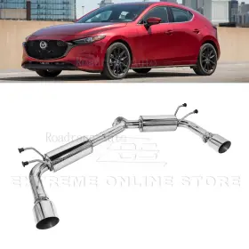 Wsa-ext-md061 Extreme Online Store For 19-up Mazda 3 Hatchback Cx-30 T-304 Axle Back 4 Inch Tips Dual Muffler Exhaust
