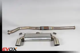 100-10-exh-008 Extreme Turbo Systems Ets Evo X Quiet V3 Exhaust System For Mitsubishi Evolution Modded