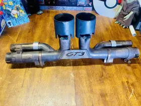Gt3rs Fabspeed 882963123015 911 991 Gt3 Muffler Bypass Center Exhaust 4 Inch Black Tips Complete