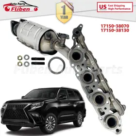 17150-38070 Fliben New Left Manifold Catalytic Converte For Lexus Gx460 2010-2023 4.6l