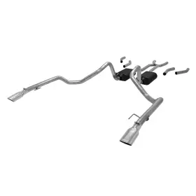 17655-fm Flowmaster American Thunder Exhaust 2.5 Inch Aluminized For 65-68 Impala