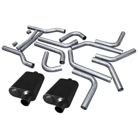 815936k Flowmaster U-fit Dual Exhaust Pipe Kit 2.5 Tubing Universal 16-piece Set