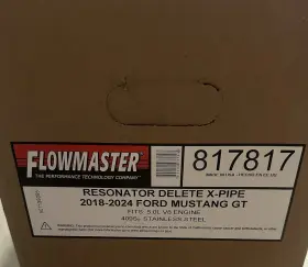 817817 Flowmaster Flow Master Scavenger X-pipe 2018-2024 Ford Mustang Gt